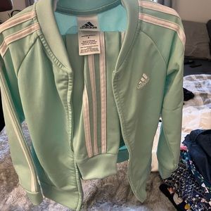 addias mint tracksuit size 4
